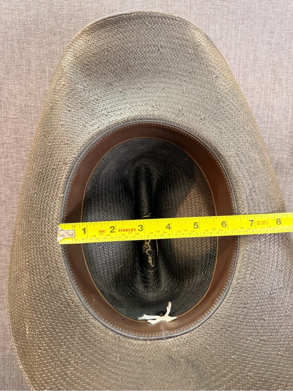Stetson Vintage Set of 2 Brown Straw Western Hat with Chin Cord Cowboy Unisex